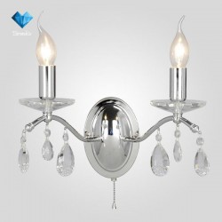 Бра Eurosvet 10059/2 хром/прозрачный хрусталь Strotskis