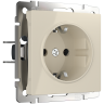 Розетка с заземлением безвинтовой зажим Werkel W1171303 (WL03-10-01 слоновая кость)