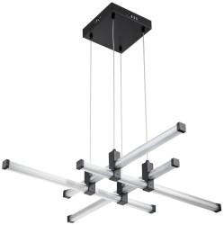 Подвесная люстра Stilfort 4010/02/04P серия Quadro 60Вт 3000-5000К Пульт ДУ Диммер 86х86см Н120 см черный