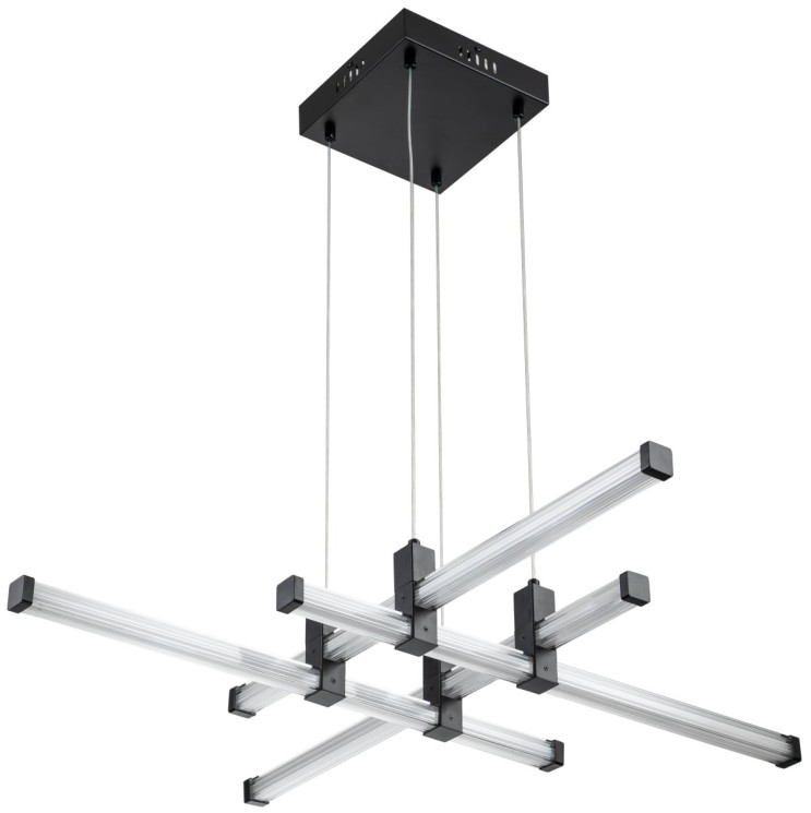 Подвесная люстра Stilfort 4010/02/04P серия Quadro 60Вт 3000-5000К Пульт ДУ Диммер 86х86см Н120 см черный