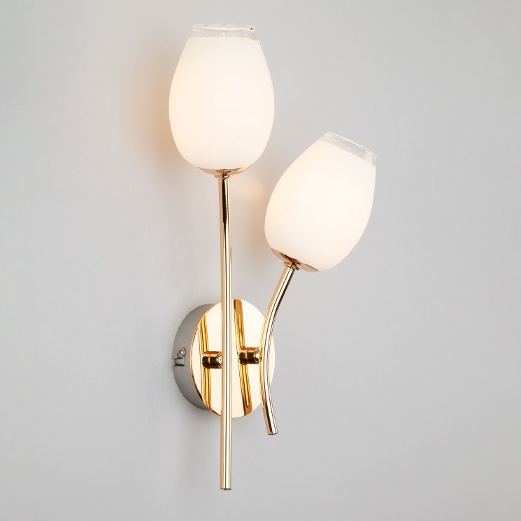 Настенный светильник Eurosvet 30135/2 золото Tulip