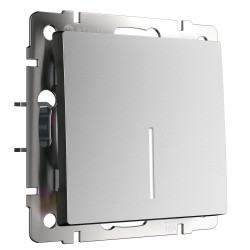 Выключатель одноклавишный с подсветкой (серебряный матовый) W1110165 Werkel
