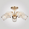 Потолочная люстра со стеклянными плафонами Eurosvet 30026/5 золото