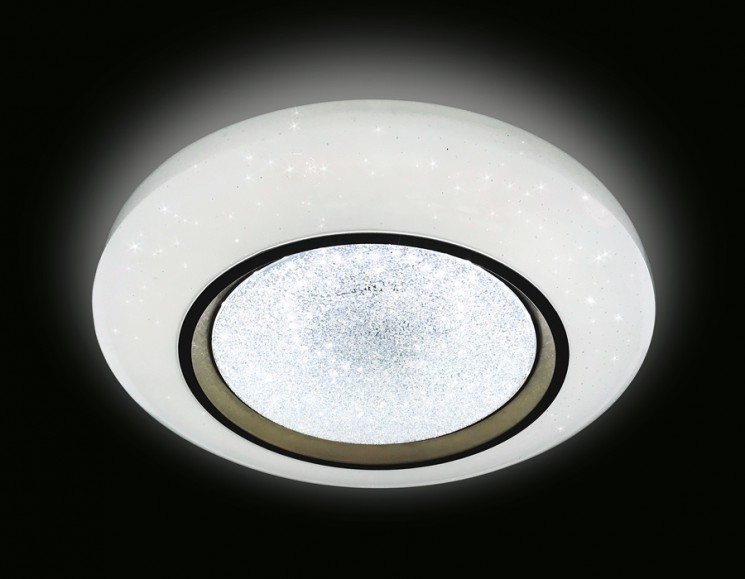 Управляемый светильник Ambrella light FS1233 WH/SD 48W D390 ORBITAL CRYSTAL SAND