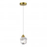 Подвес ST Luce Золотистый/Прозрачный LED 1*3W 3000K          SL6114.203.01.1