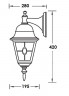 Настенный уличный(фасадный) светильник YAOHUALUX 79902MlgY Bl QUADRO M lead GLASS