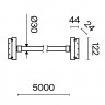 Трековый подвесной светильник Maytoni Technical TR101-2-100W3K-B Magnetic track system Exility
