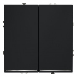 Выключатель двухклавишный VOLTUM VLS020207 графит