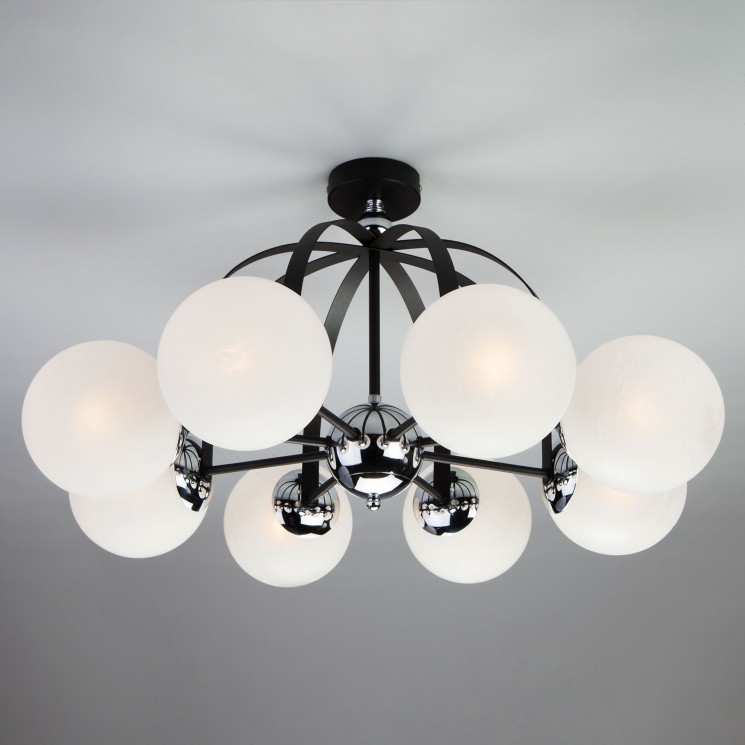 Потолочный светильник Eurosvet 70082/8 хром/черный Globe