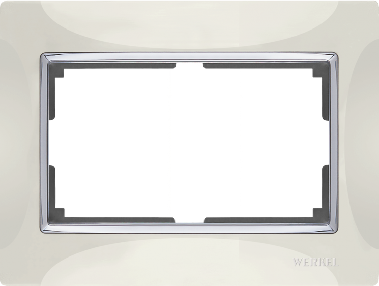 Рамка для двойной розетки слоновая кость Werkel W0081903 (WL03-Frame-01-DBL-ivory Snabb)