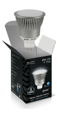 Лампа Gauss LED EB101105208-D 8W GU5.3 4100K