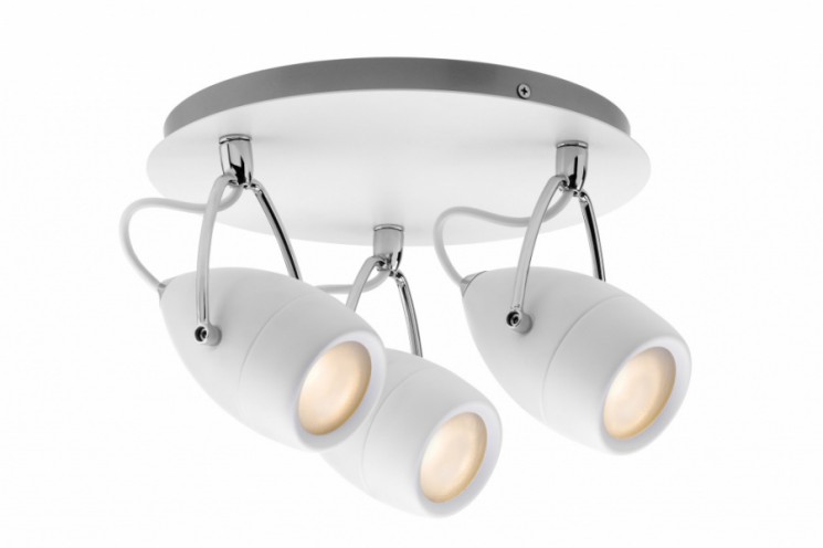 Светильник влагозащищенные для ванных комнат Paulmann 60343 SL DROP IP44 RONDELL 3X3,5W GU10 WS