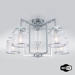 Люстра на штанге Eurosvet 60123/5 хром Smart (60108/5) FARGO