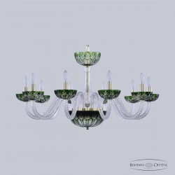 Хрустальная люстра 1308/10/300 G Cl/Clear-Green/H-1I Bohemia Ivele Crystal