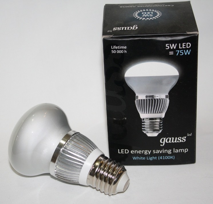 Лампа Gauss LED ЕВ106102205 R63 E27 5W 4100K FR