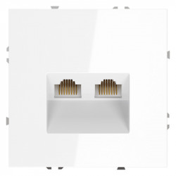 Розетка компьютерная VOLTUM VLS060201 белый глянец