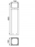 Ландшафтный столбик Lutec W6167-600 Gr BRISBANE LED