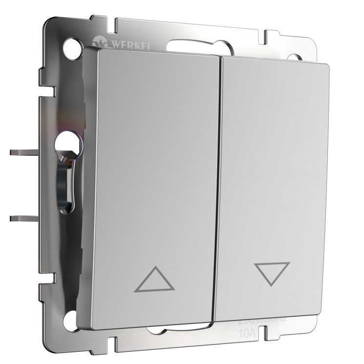 Выключатель жалюзи WL06-01-02 серебро