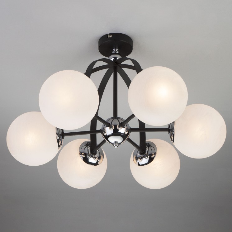 Потолочный светильник Eurosvet 70082/6 хром/черный Globe