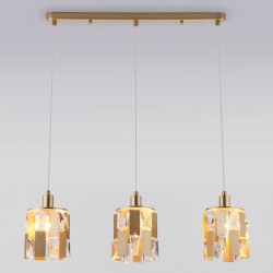 Подвесной светильник  Eurosvet Scoppio 50101/3 перламутровое золото