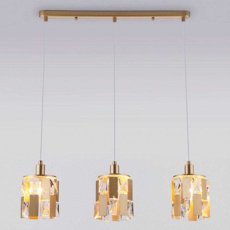 Подвесной светильник  Eurosvet Scoppio 50101/3 перламутровое золото