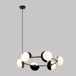 Подвесной светильник Eurosvet 70150/6 черный/латунь Moity