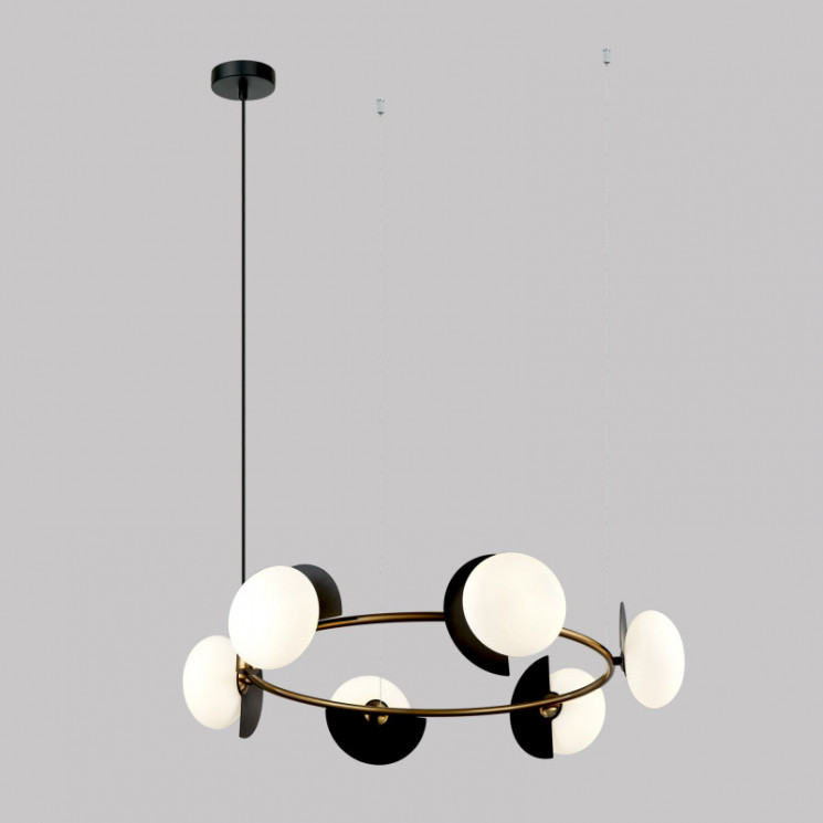 Подвесной светильник Eurosvet 70150/6 черный/латунь Moity