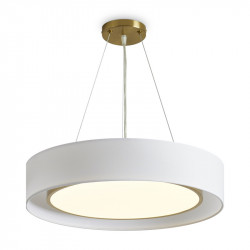 Подвесной светильник Freya FR6170PL-L52BS COZY D500mm 31W 3000K латунь/белая ткань