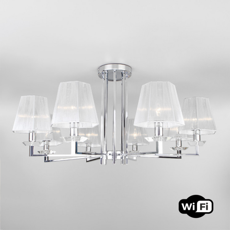 Люстра на штанге Eurosvet 60125/8 хром Smart (60114/8) Alegria