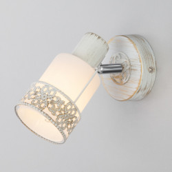 Спот Eurosvet 20025/1 белый с золотом/ хром Silvia