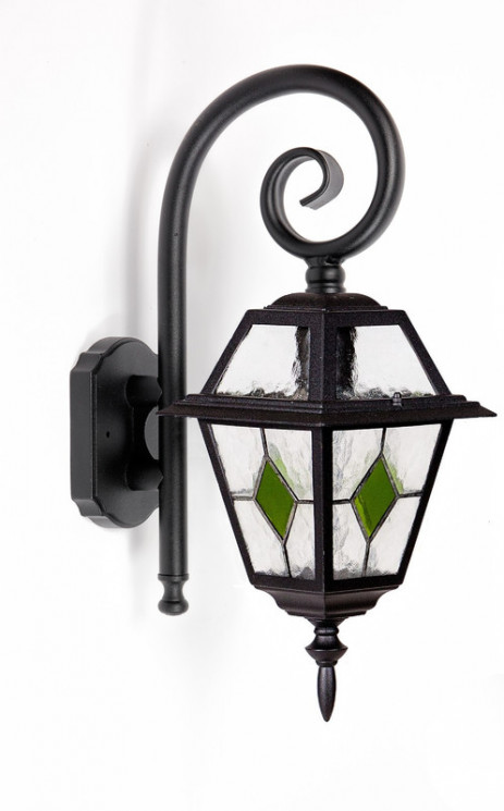 Настенный уличный(фасадный) светильник YAOHUALUX 91102/18S lgG Bl FARO lead GLASS