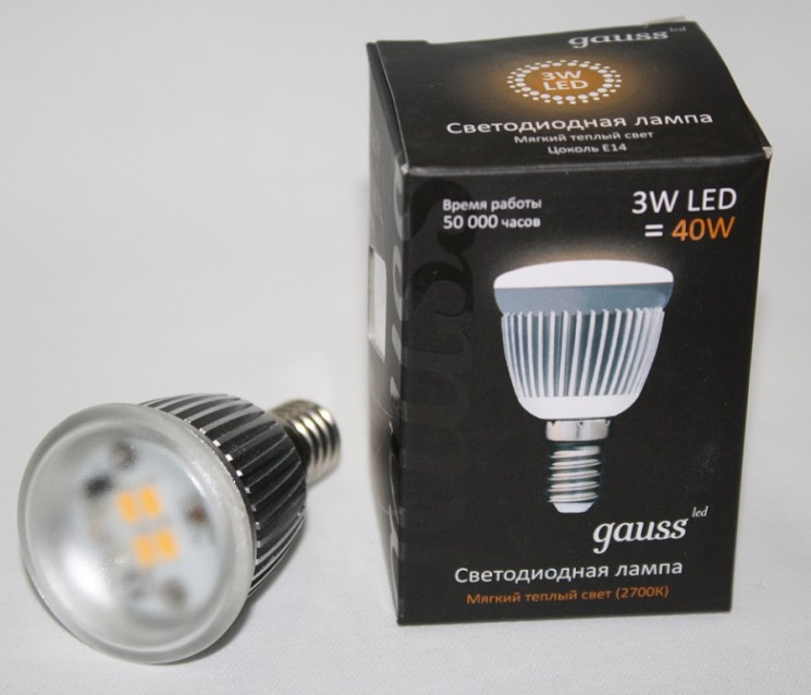 Лампа Gauss LED ЕВ106001103 R39 E14 3W 2700K FR