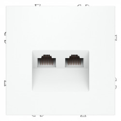 Розетка компьютерная VOLTUM VLS060202 белый матовый
