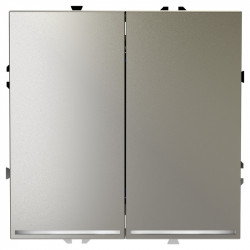 Выключатель двухклавишный VOLTUM VLS020204 шелк