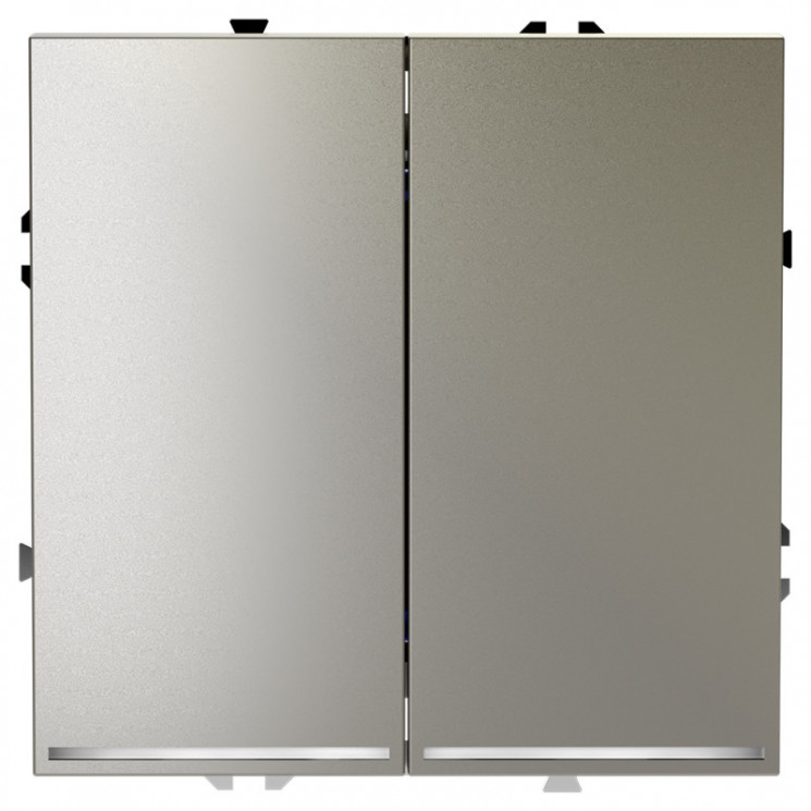 Выключатель двухклавишный VOLTUM VLS020204 шелк