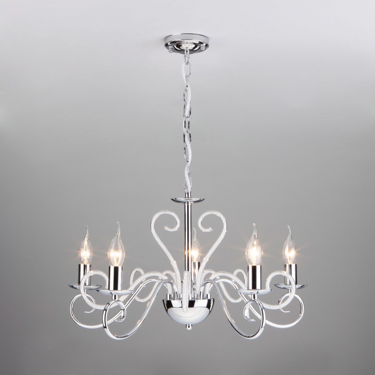 Подвесной светильник Eurosvet 60090/5 хром Silva