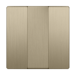 Набор клавиш для выключателя трехклавишного шампань рифленый Werkel W1139010 (WL10-SW-3G-CP)