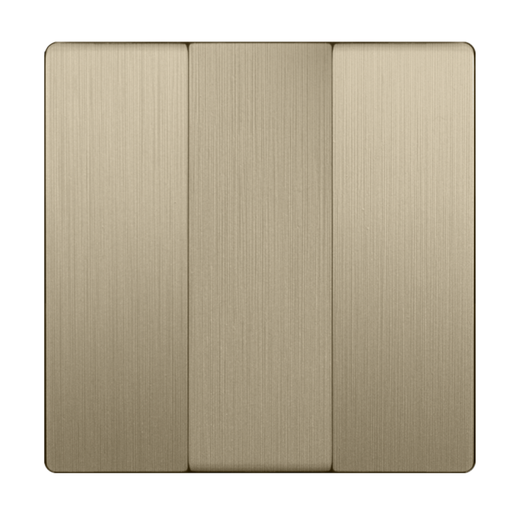 Набор клавиш для выключателя трехклавишного шампань рифленый Werkel W1139010 (WL10-SW-3G-CP)