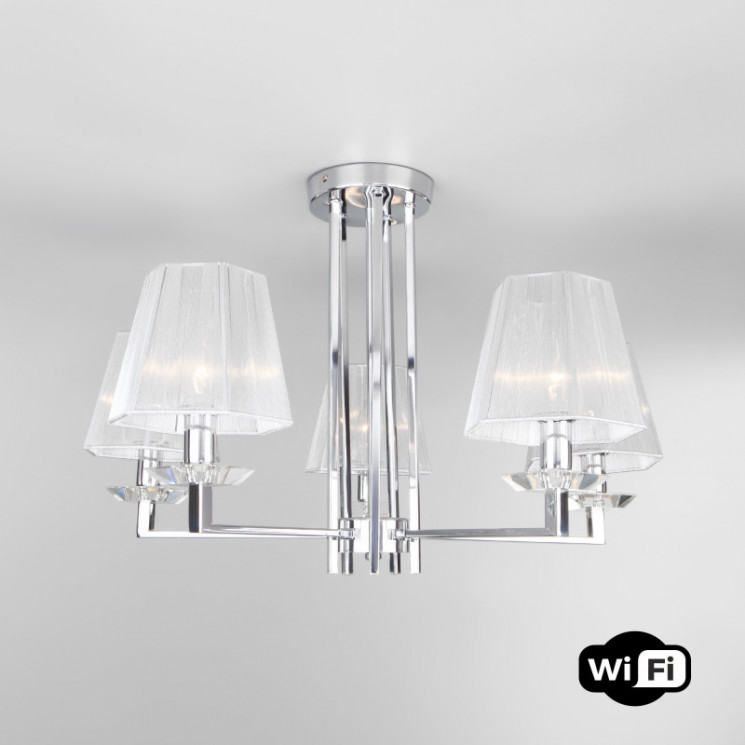 Люстра на штанге Eurosvet 60125/5 хром Smart (60114/5) Alegria
