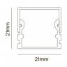 Алюминиевый профиль к светодиодной ленте Maytoni Technical(Led Strip) накладной 21x21 ALM007S-2M