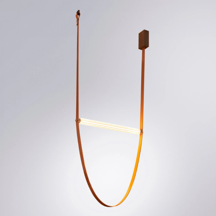 Подвесной светильник Divinare ALMATO 1128/34 SP-80 22Вт 3000К Н160 см W56-83 см D4,6 см коричневый/прозрачное стекло