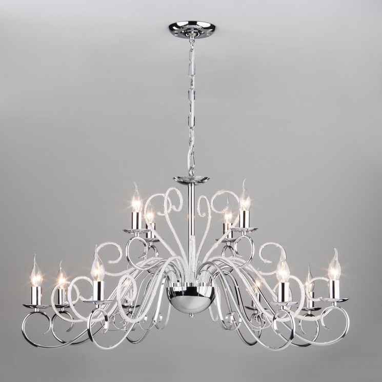 Подвесной светильник Eurosvet 60090/12 хром Silva