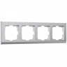 Рамка на 4 поста Stark (серебряный матовый) W0041865 Werkel