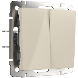 Перекрестный переключатель двухклавишный (слоновая кость) W1123003 Werkel