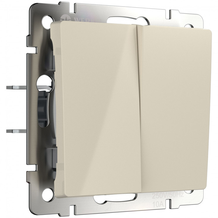 Перекрестный переключатель двухклавишный (слоновая кость) W1123003 Werkel