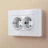 Рамка для двойной розетки Flock (белый) Werkel W0082301