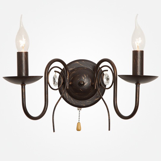 Бра Eurosvet 60018/2 черный с золотом