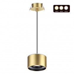 Светильник встраиваемый светодиодный с переключателем цветовой температуры, длина провода 2 метра NOVOTECH GIRO 358966