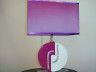 Настольная лампа с абажуром Манхеттен 540-003 Высота 44 см 1хЕ27 Керамика лиловый/белый Ткань лиловый(Ск)