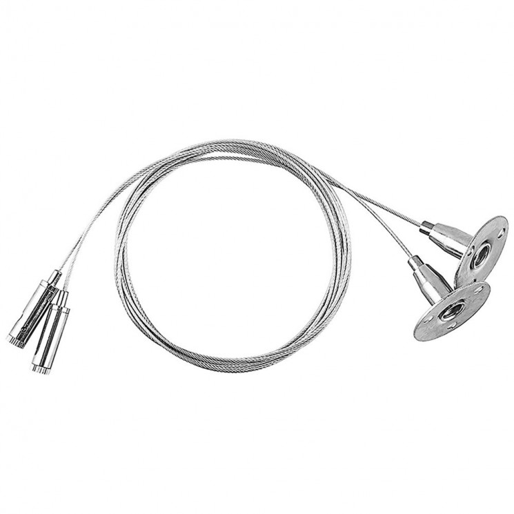 Соединитель для трековых однофазных светильников (комплект подвесов для шинопровода, 2шт), длина 200см, серебро, CAB1002 10326